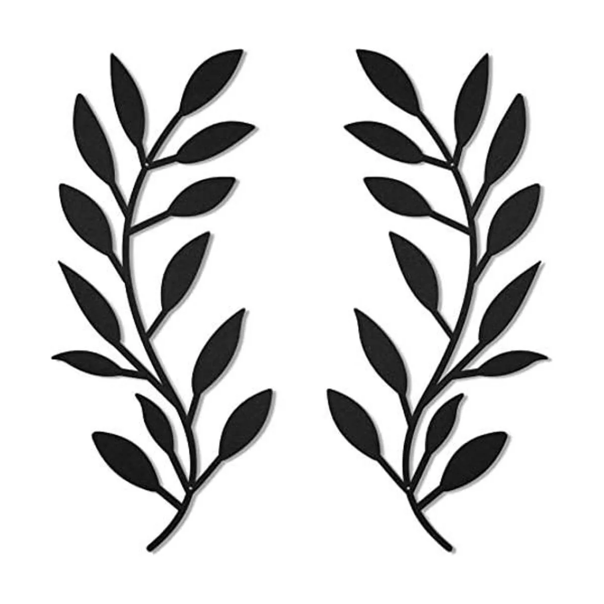 2 piezas de metal para decoración de pared de hoja de_1
