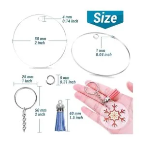 350 llaveros acrílicos en blanco Cludoo de acrílico_5