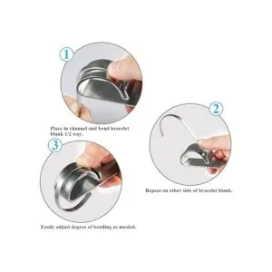 Amytalk Juego de 9 pulseras de acero inoxidable en_6
