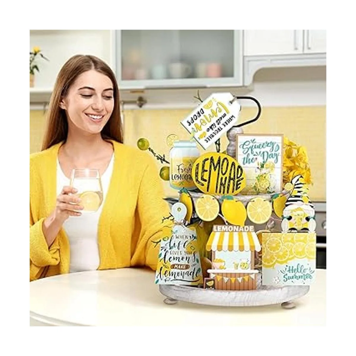 Qunclay 13 piezas de bandeja de limón fresco para_5