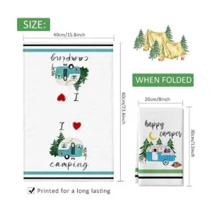 Juego de 4 toallas de cocina para campamento juego de 4_7