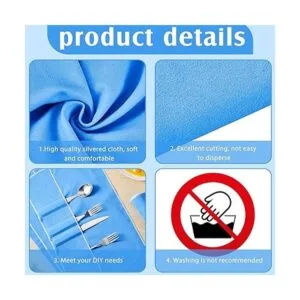 Jecery Tela plateada antideslustre de 1.1 yarda para_3