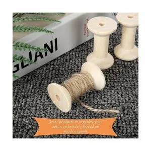 FVIEXE 40 carretes de hilo vacíos bobinas de madera sin_7