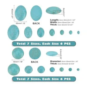 PH PandaHall 84 cabujones de piedra turquesa sintética 7_3