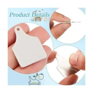 Etiquetas de metal de vaca en blanco con estampado de_4