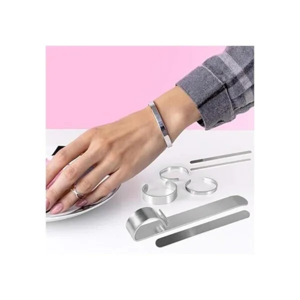 Amytalk Juego de 9 pulseras de acero inoxidable en_7