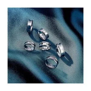 UNICRAFTALE 24 anillos de acero inoxidable con núcleo de 6_4