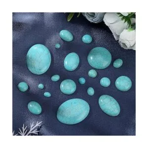 PH PandaHall 84 cabujones de piedra turquesa sintética 7_5