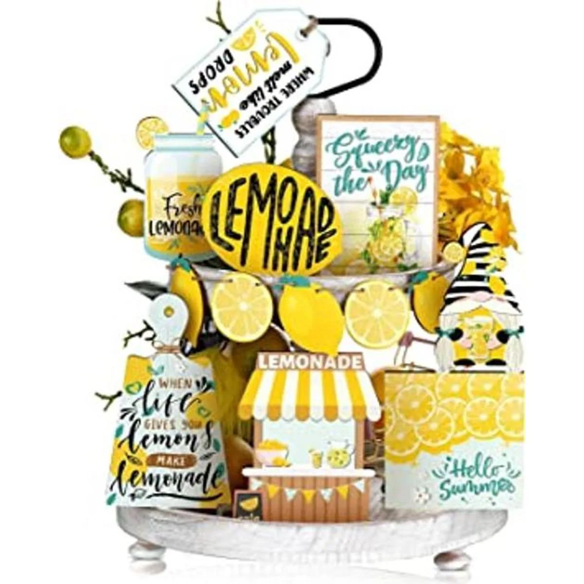 Qunclay 13 piezas de bandeja de limón fresco para_1