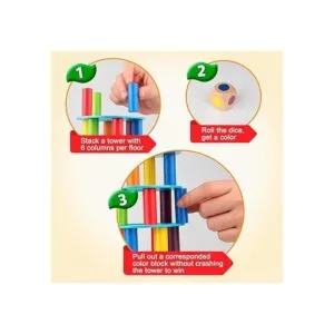 Coogam Juego de apilamiento de torre de madera bloques de_3