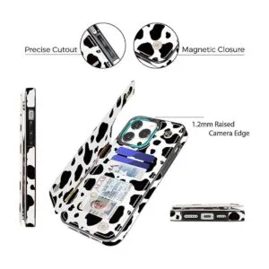 Obbii Black Cow Print Compatible with iPhone 14 Pro Max_4