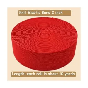JESEP Banda elástica de punto de 2 pulgadas 10 yardas_2