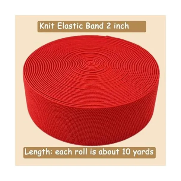 JESEP Banda elástica de punto de 2 pulgadas 10 yardas_2
