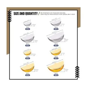 Wokape Juego de 360 piezas de 0.512 in 0.591 in 0.787_2