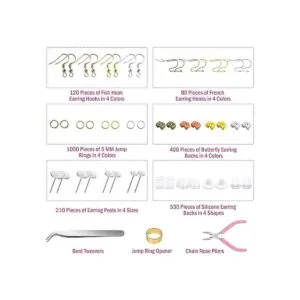 Shynek Kit de fabricación de aretes 2343 piezas de_2