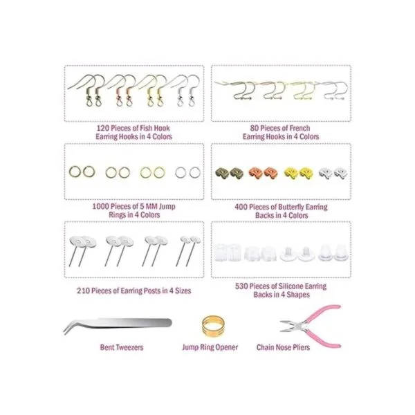 Shynek Kit de fabricación de aretes 2343 piezas de_2
