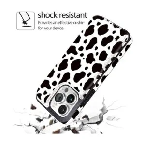 Obbii Black Cow Print Compatible with iPhone 14 Pro Max_5