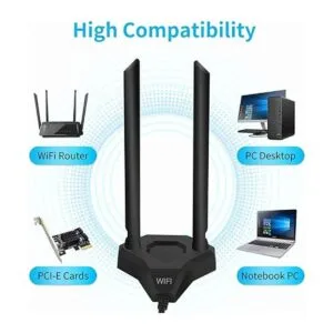 Nelawya Antena WiFi de doble banda 8dBi 2.4GHz 5GHz 5.8GHz_6