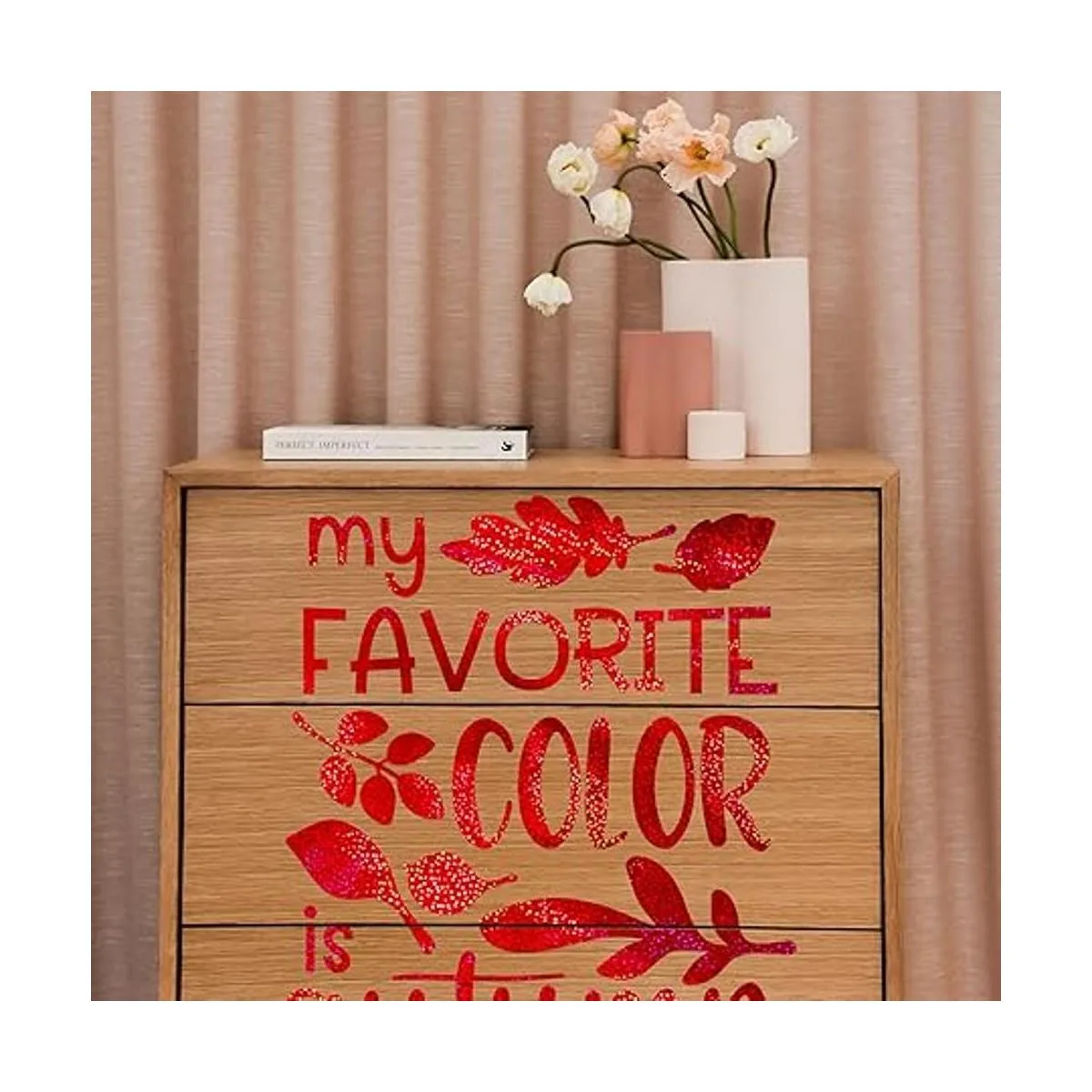 GIRAFVYINL Rollo de vinilo holográfico rojo de 12 x 10_6