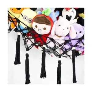 Hamaca grande de juguete de red de peluche con borla red_5