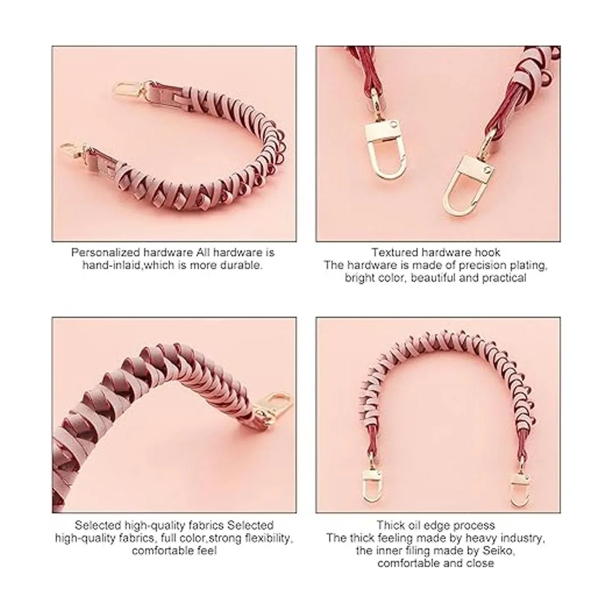 PandaHall Manijas cortas trenzadas para bolso de_7