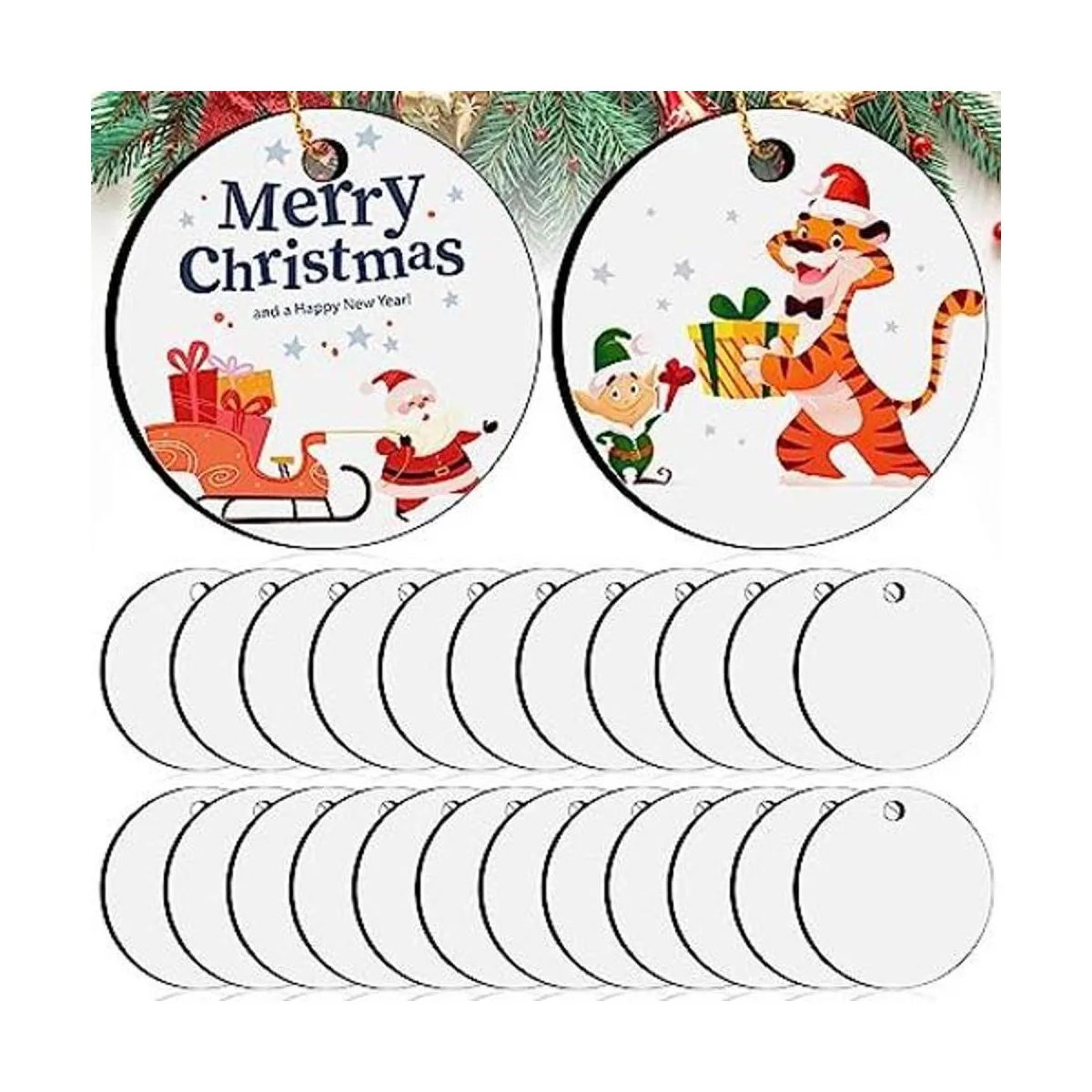 25 piezas de adornos de sublimación 3.15 pulgadas_1