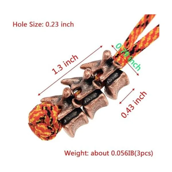 Cuentas de paracord de cobre rojo 3 piezas herramientas_6