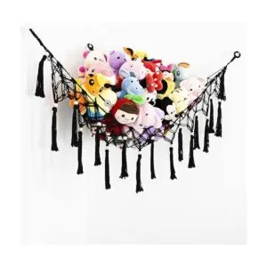 Hamaca grande de juguete de red de peluche con borla red_2