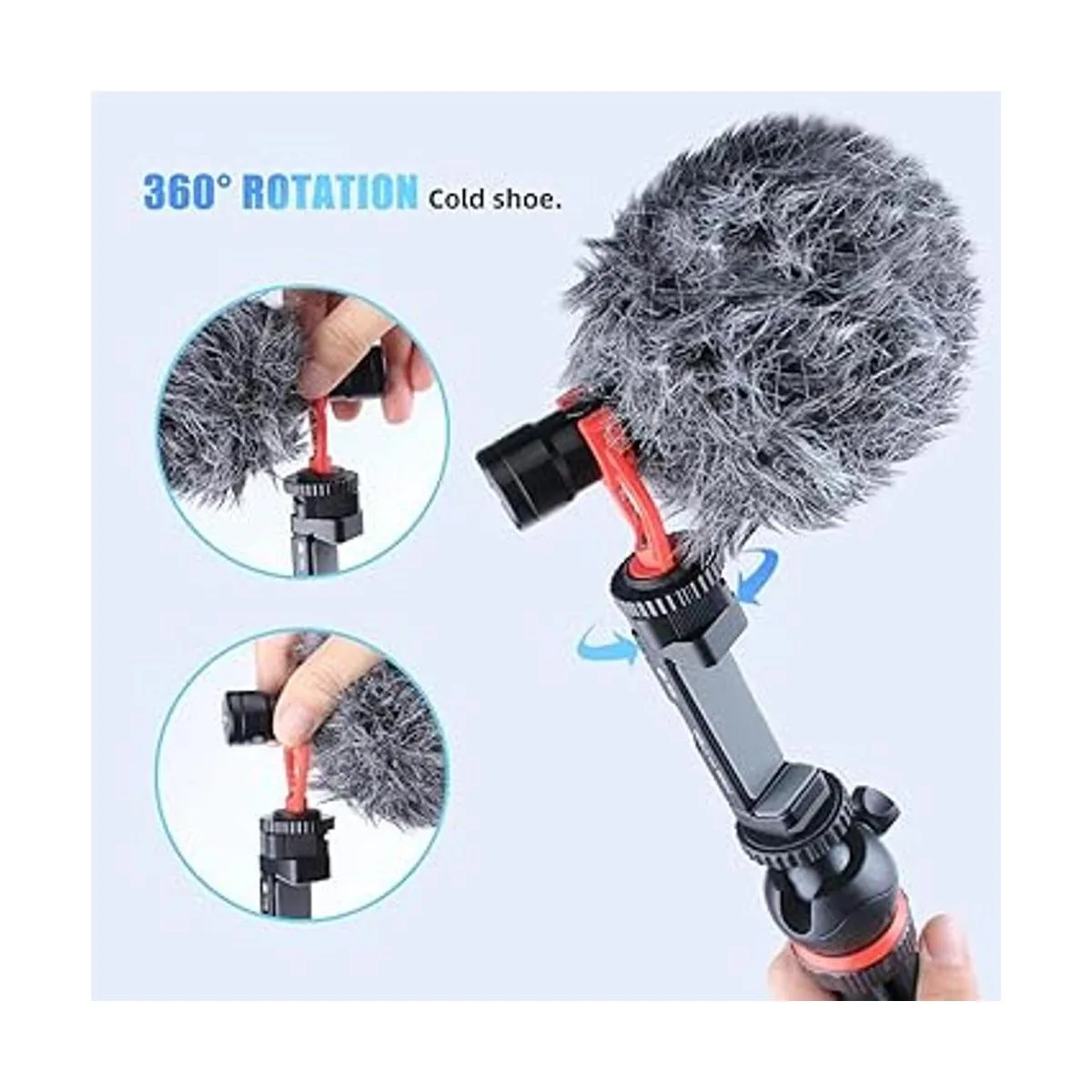 Soporte de trípode de metal para teléfono con zapata fría_4