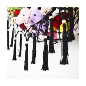 Hamaca grande de juguete de red de peluche con borla red_6