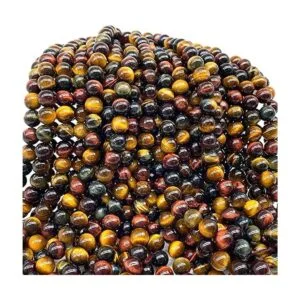 ABCGEMS Cuentas de ojo de tigre africano tricolor hermosa_2