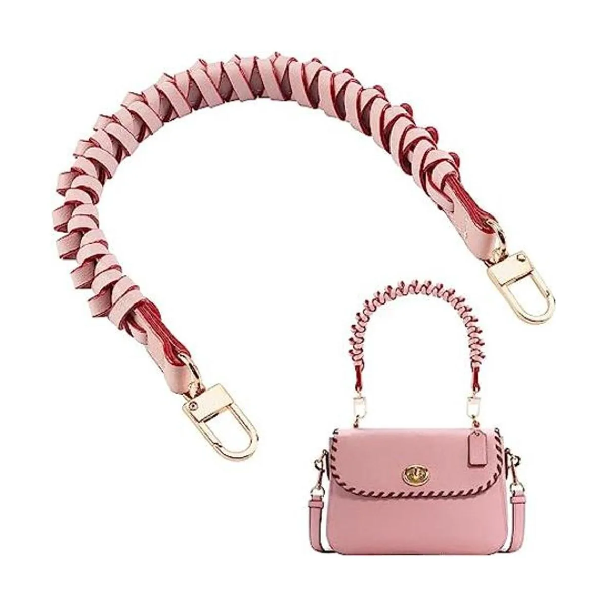 PandaHall Manijas cortas trenzadas para bolso de_1