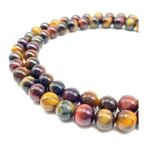 ABCGEMS Cuentas de ojo de tigre africano tricolor hermosa_1