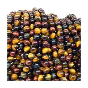 ABCGEMS Cuentas de ojo de tigre africano tricolor hermosa_3