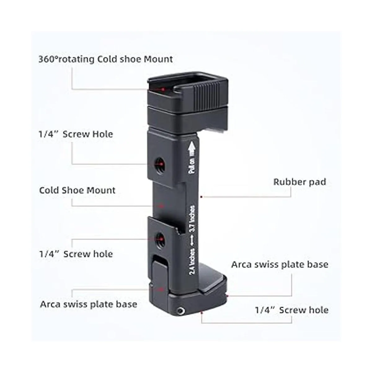 Soporte de trípode de metal para teléfono con zapata fría_2