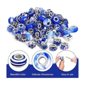 80 cuentas europeas surtidas de agujeros grandes cuentas_3