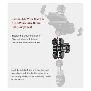 BRCOVAN Brazo antirrobo de aleación de aluminio doble_5