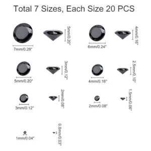 PH PandaHall 140 piezas de circonita cúbica 7 tamaños_5