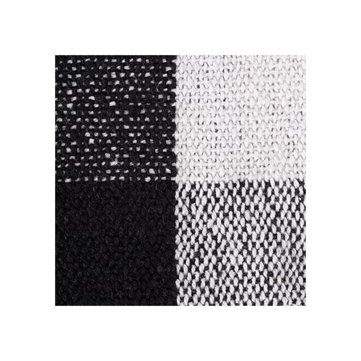 DII Buffalo Check Collection Manta rústica con borlas 50_4