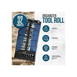 Organizador de rollo de herramientas de 32 bolsillos_2