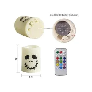 GenSwin Velas votivas sin llama de Halloween que cambian_6