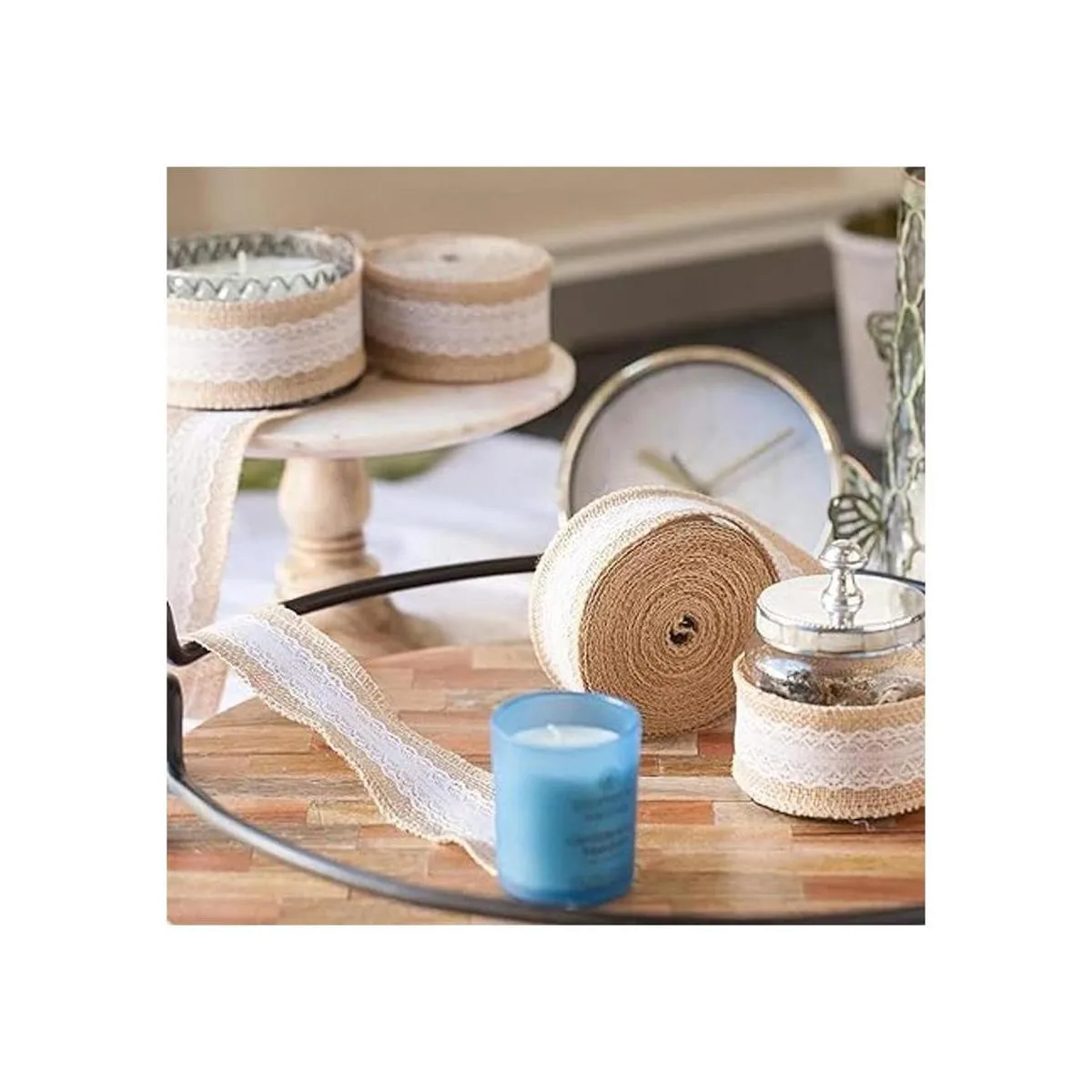 HUJI Arpillera de yute natural de calidad superior con_5