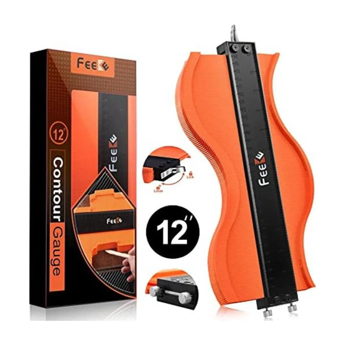 Feeke Medidor de contorno duplicador ajustable con_1