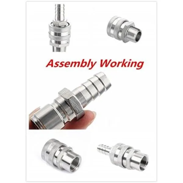 ProMaker 2 conectores macho de acero inoxidable de_5