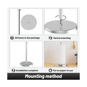 VEHHE Soporte para toallas de papel soporte para rollo de_5