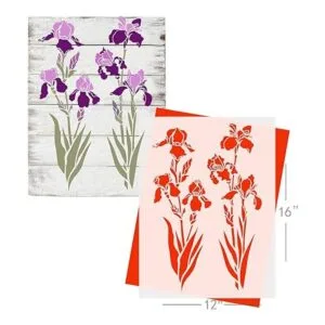 GSS Designs Plantilla de flores de iris para pintar de 12_2