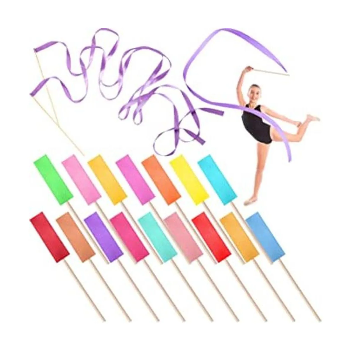 Paquete de 30 cintas para bailar de 6.6 pies de largo_1