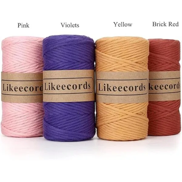 Likeecords Cordón de macramé de una sola hebra de 0.157 in_4