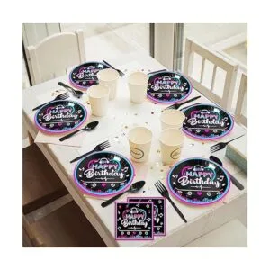 Juego de 96 piezas de suministros para fiestas con_6