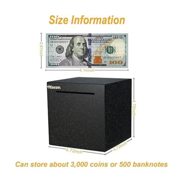 hicocool Piggy Bank for s Must Break to Open Stainless_2